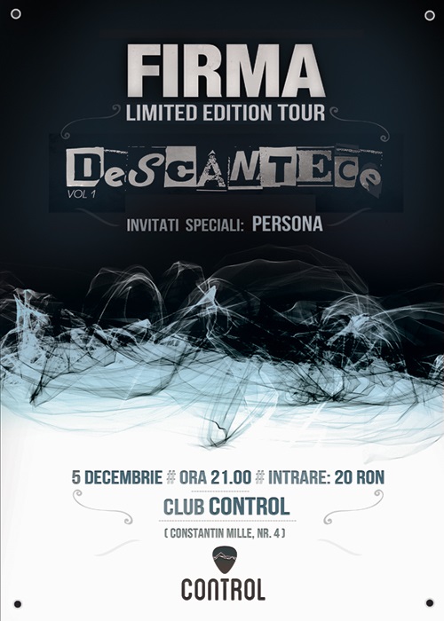 Firma concerteaza pe 5 decembrie in Club Control din Bucuresti